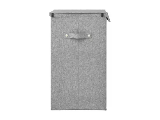 Panier à linge pliable Gris 26x34,5x59,5 Tissu en faux lin