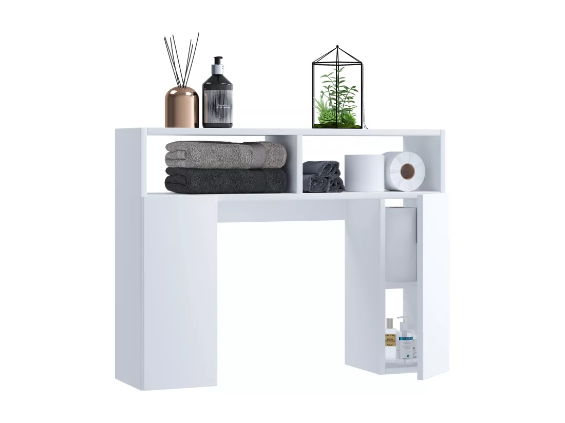 Étagère murale surélevée WC salle de bain Étagère Tinoli S