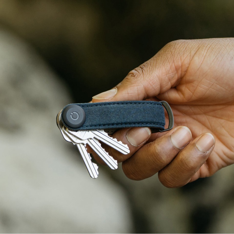 OrbitKey - Waxed Canvas Key Organiser - Navy Blue