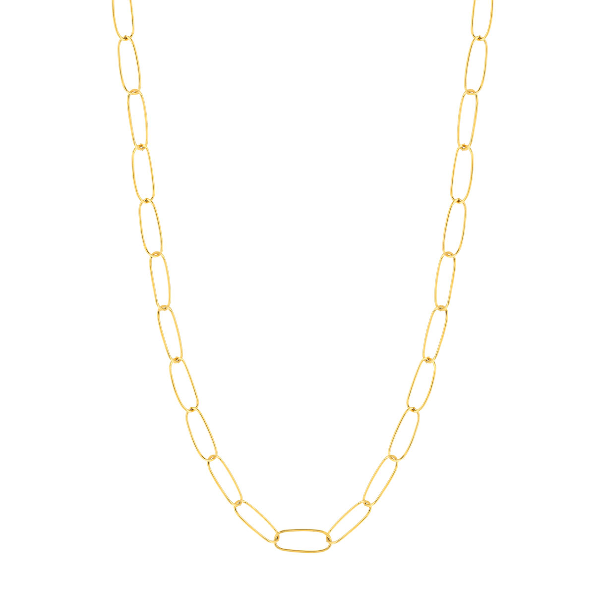 Collier acier jaune 50 cm