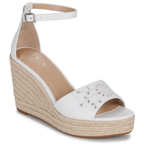 Lauren Ralph Lauren - HAANA-ESPADRILLES-WEDGE Blanco