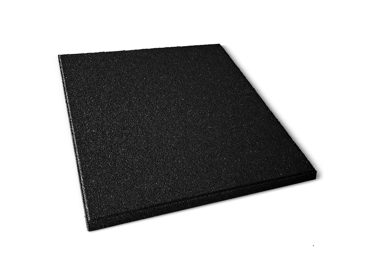 Valbeveiligingsmat, elastische mat, valbeveiligingstegel met drainage, 50 x 50 x 2,5 cm, zwart