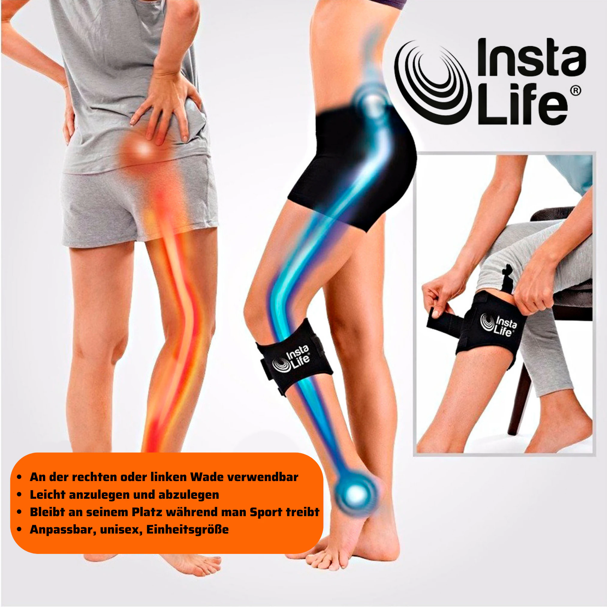 Best Direct® Akupressur Knie Bandage - Kniebandage Insta Life