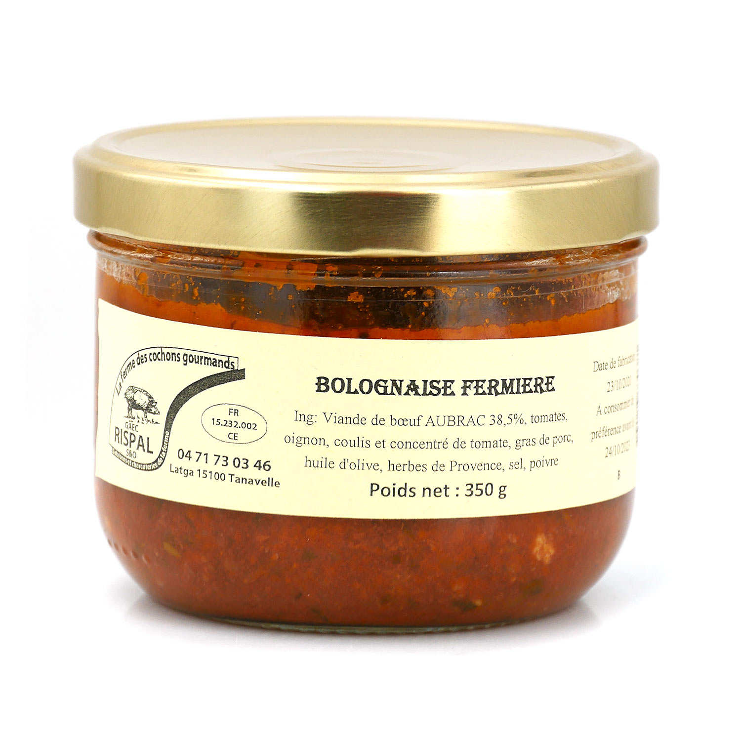 Bolognaise fermière au bœuf Aubrac du Cantal