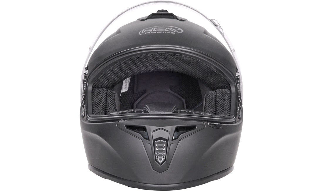Styrthjelm NEX Racing fullface matsort str. L