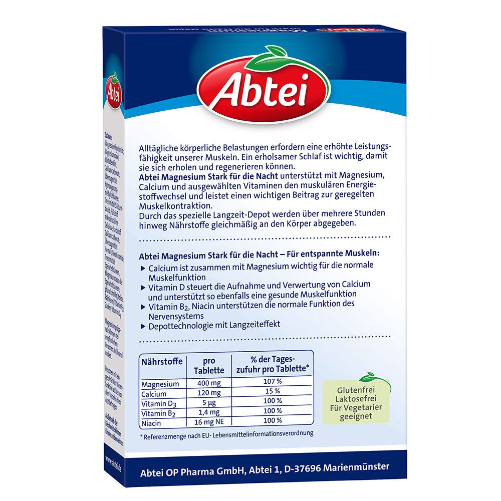Abtei Magnesium 400 Stark für die Nacht