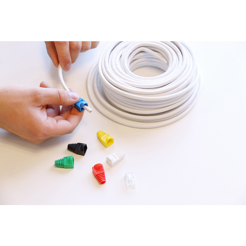 UTP 6 connectors en kappen 8P RJ45/6