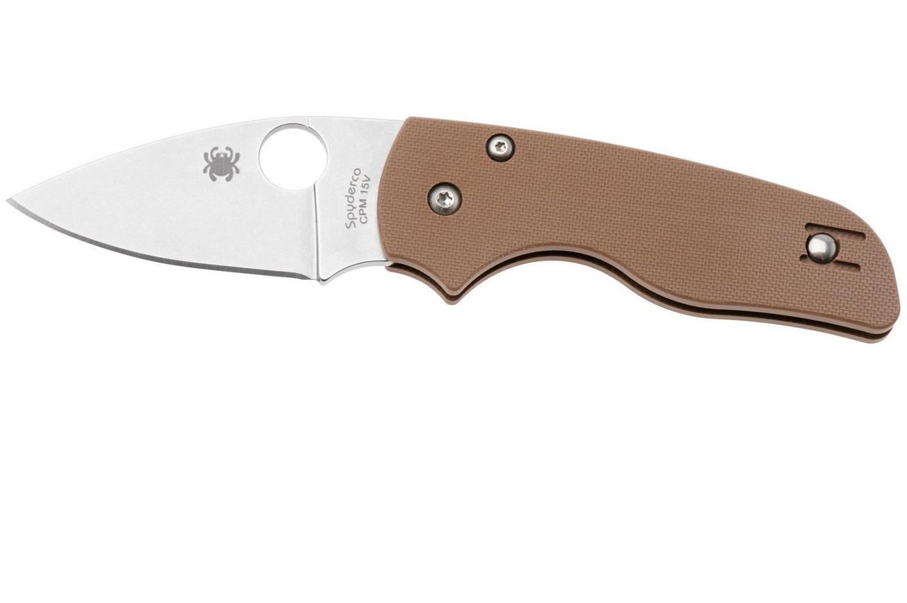 Spyderco Lil' Native CPM 15V Compression Lock C230GPBN15V Brown G10, Sprint Run zakmes