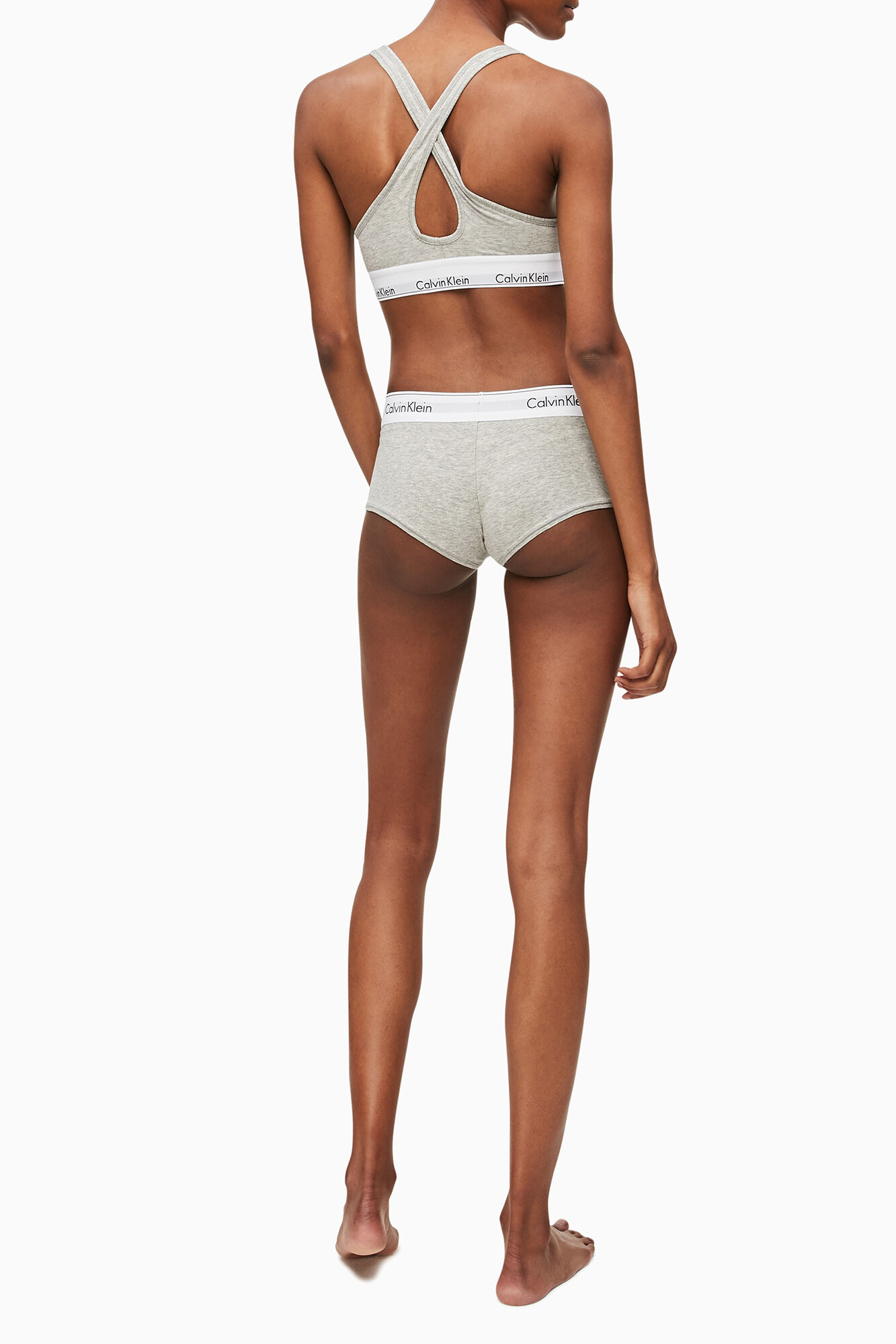 Top Calvin Klein de algodão moldado com cós elástico