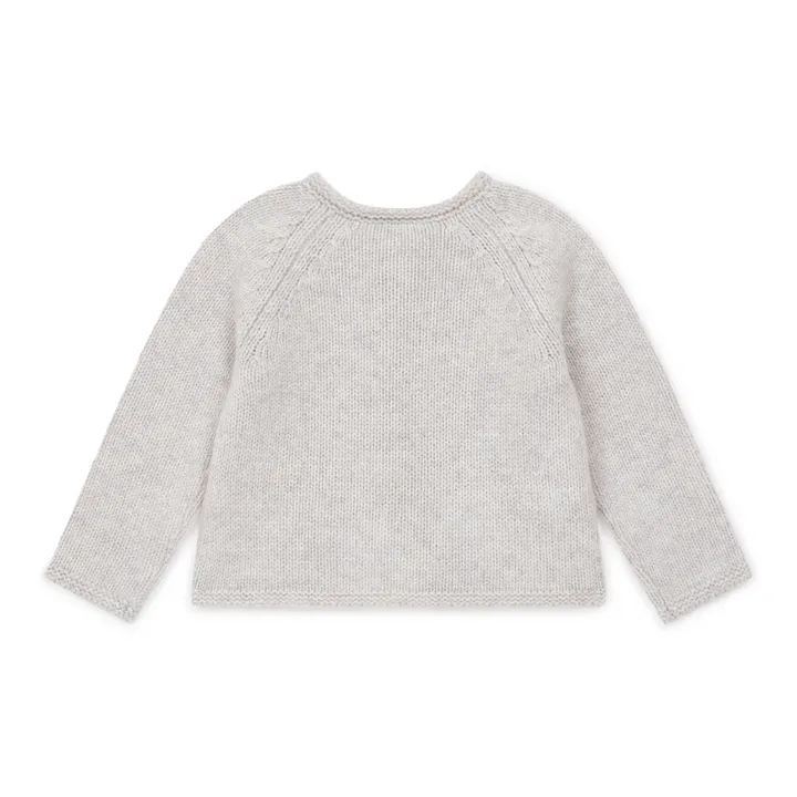Bonton Cardigan Mérinos Mulot | Gris chiné