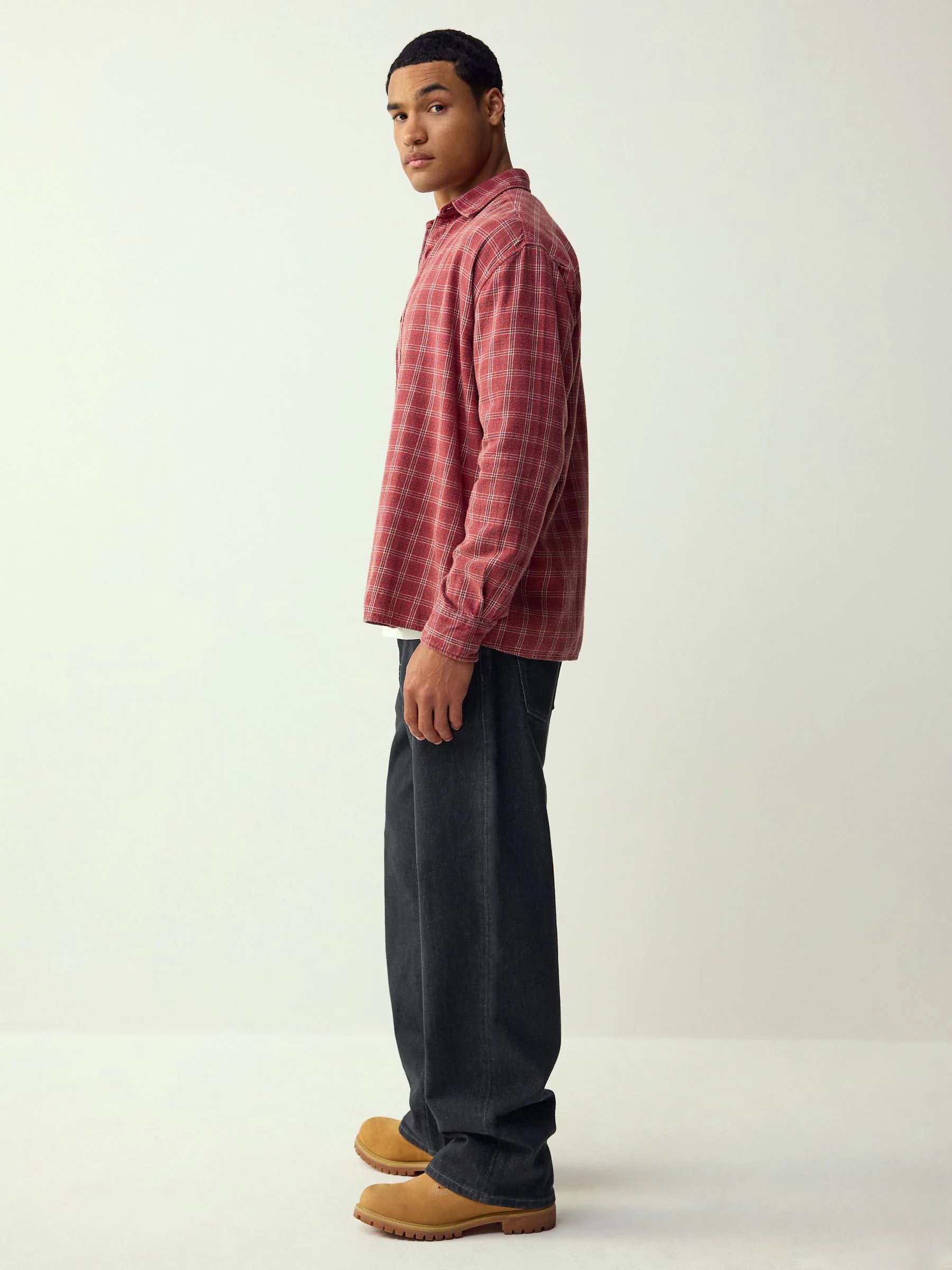Zwart - Baggy pasvorm - Vintage wash denim jeans