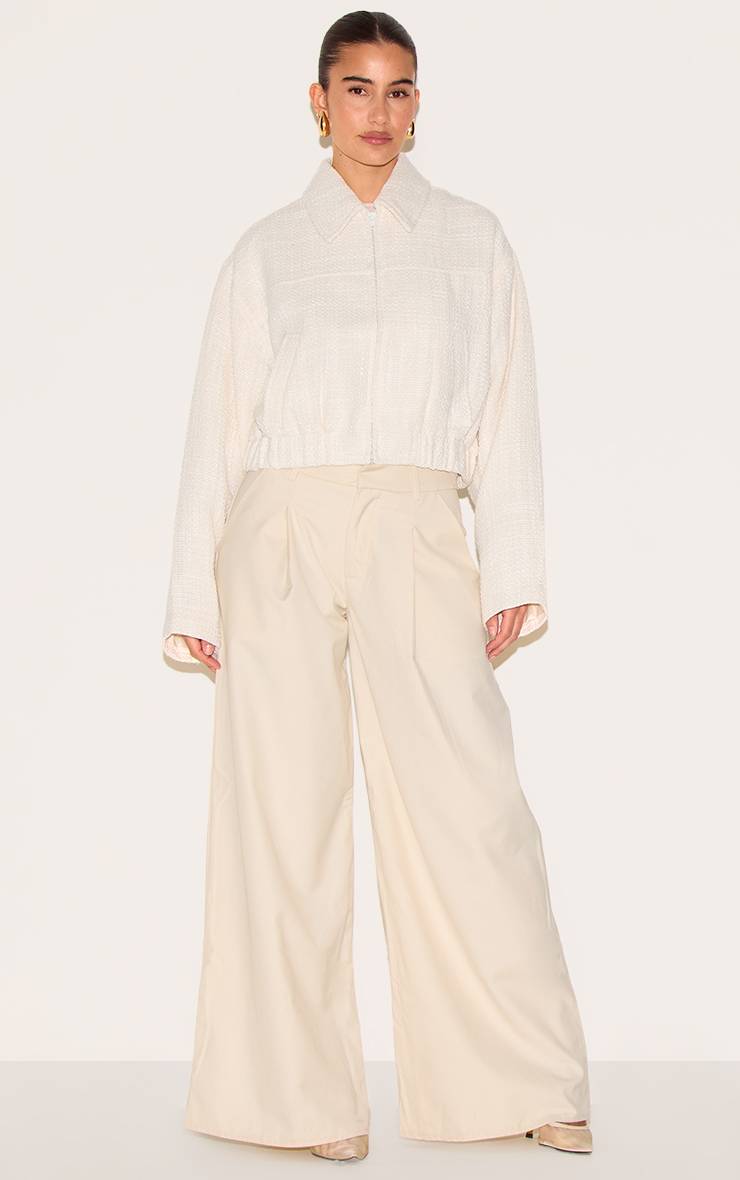 Blouson Aviateur Texturé À Fermeture Éclair