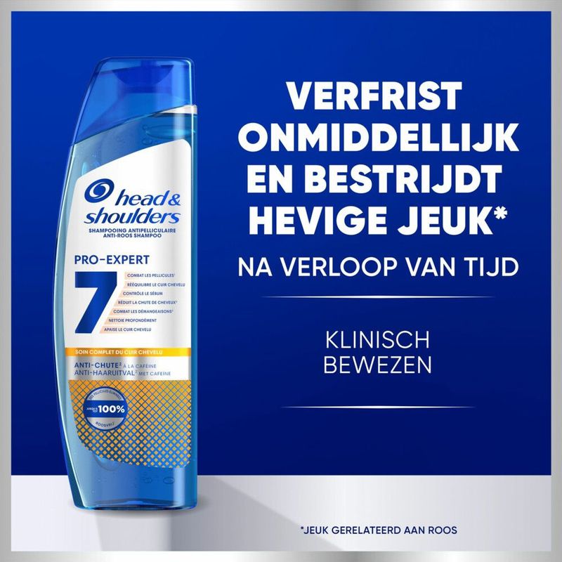Head & Shoulders Pro-Expert 7 Anti-Haaruitval - Anti-Roos Shampoo - Met Cafeïne - Voordeelverpakking - 6 x 250 ml