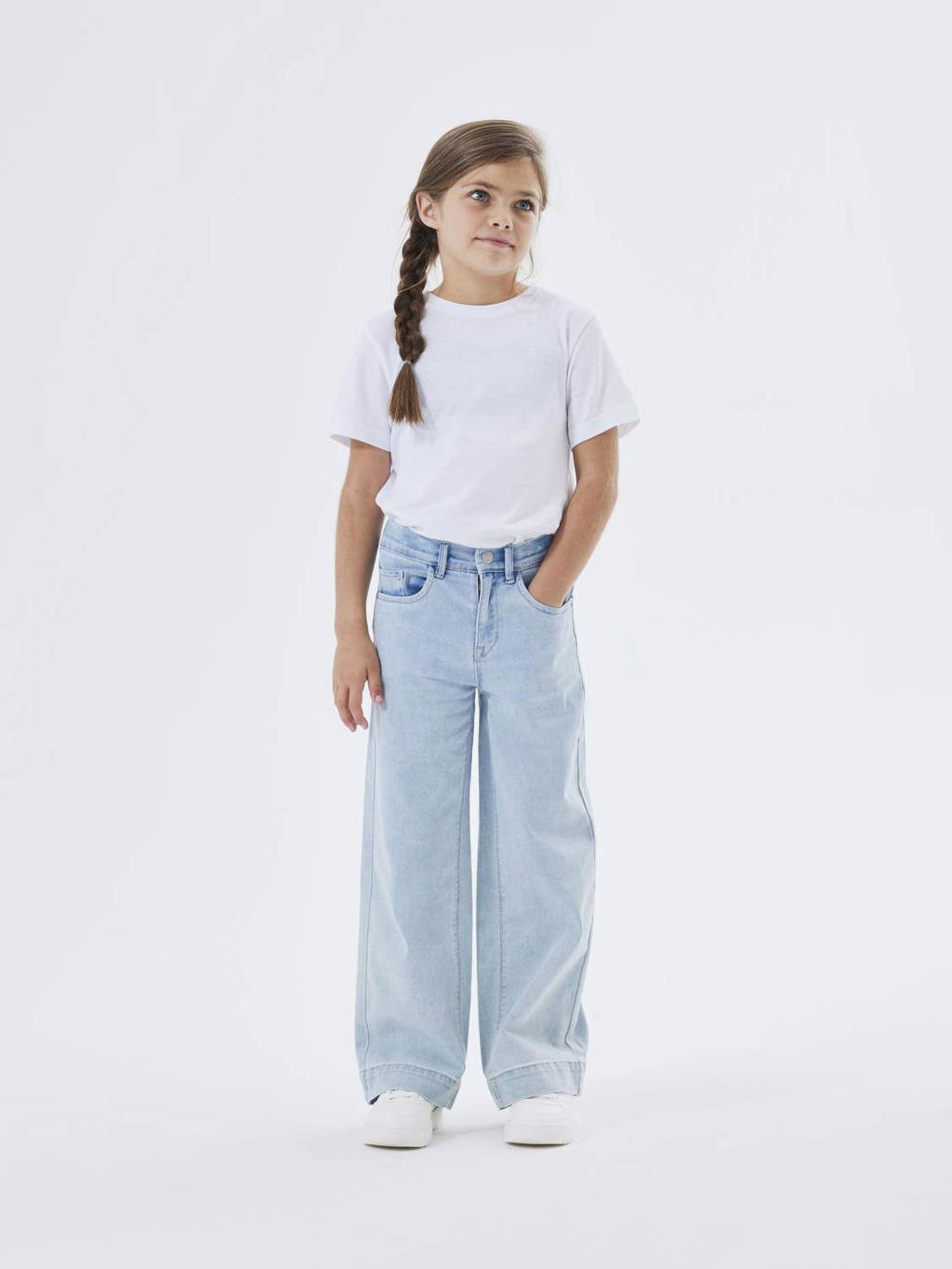NAME IT wide leg jeans NKFROSE light blue denim