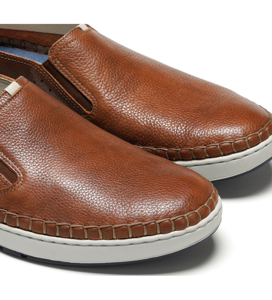 Sapatos de couro Fluchos F1714 marrom médio