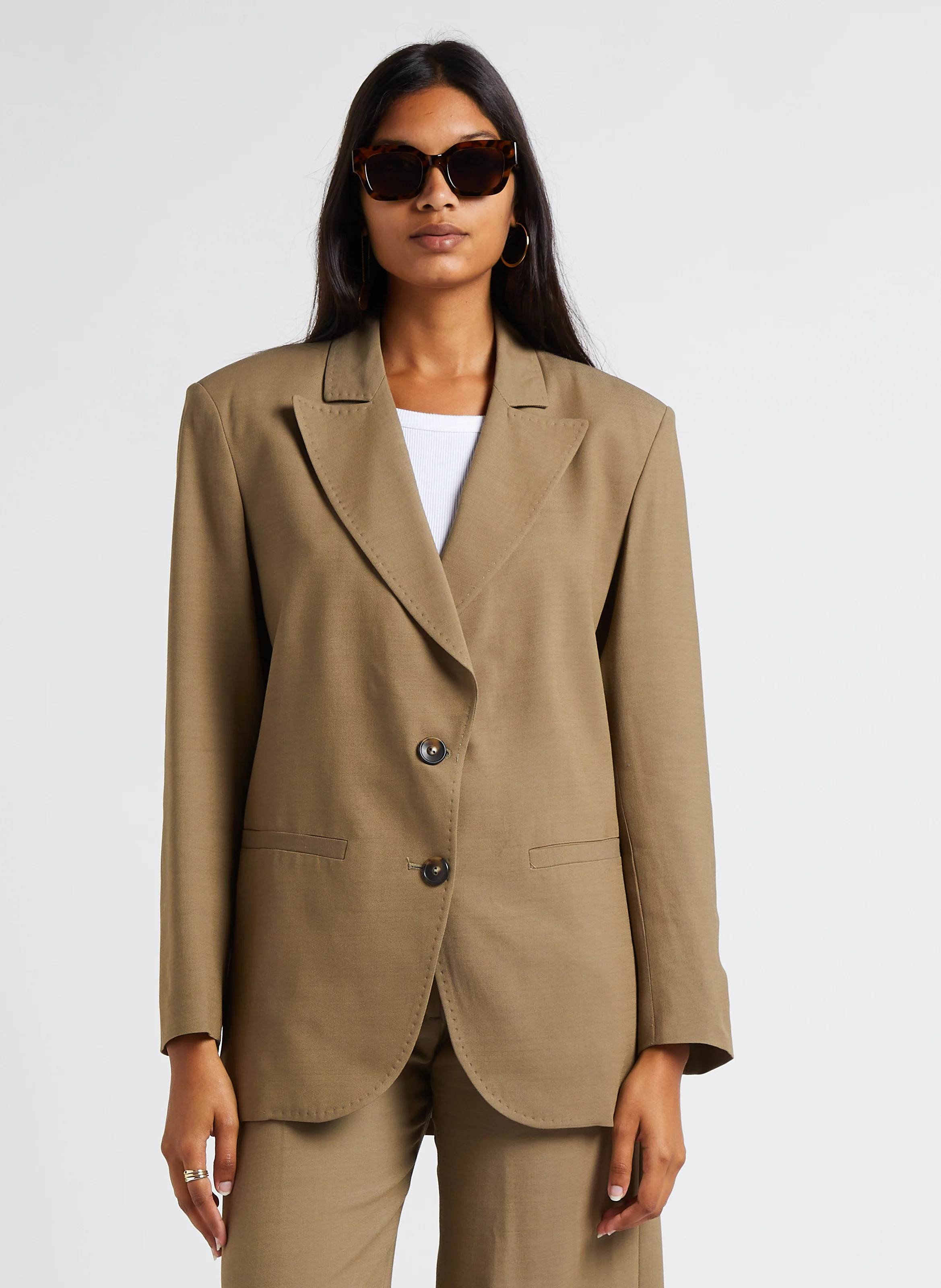 VILLO - Veste de tailleur droite| Beige