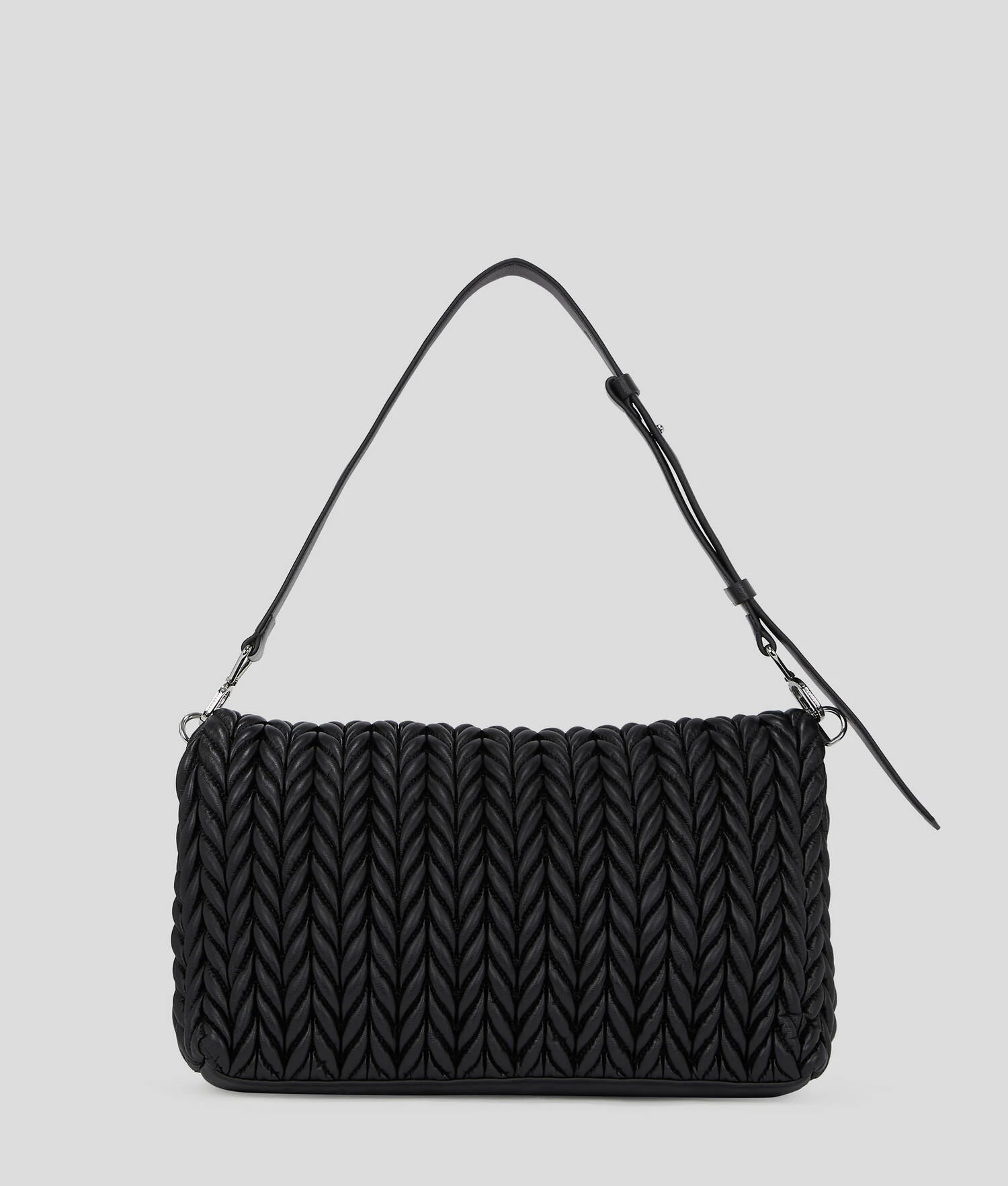 GRAND SAC PORTÉ ÉPAULE K/WEAVE - Noir-Nickel