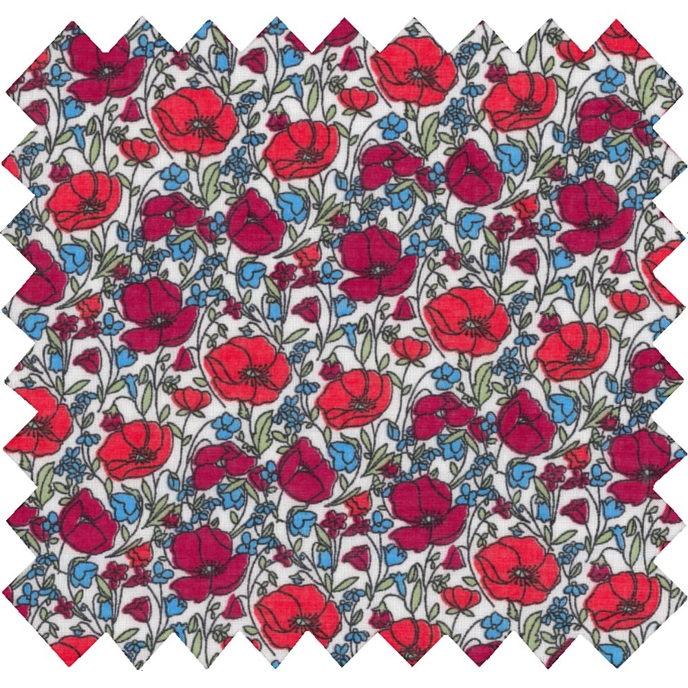 Tissu Enduit Au Mètre Coquelicot
