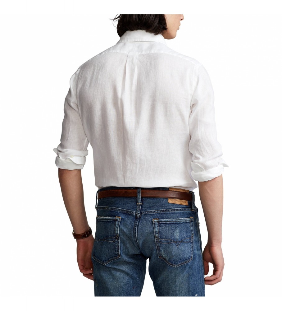 Camisa de linho branca Ralph Lauren