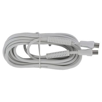 Q-Link coax kabel 3CV2 HF 5 meter stekker recht wit