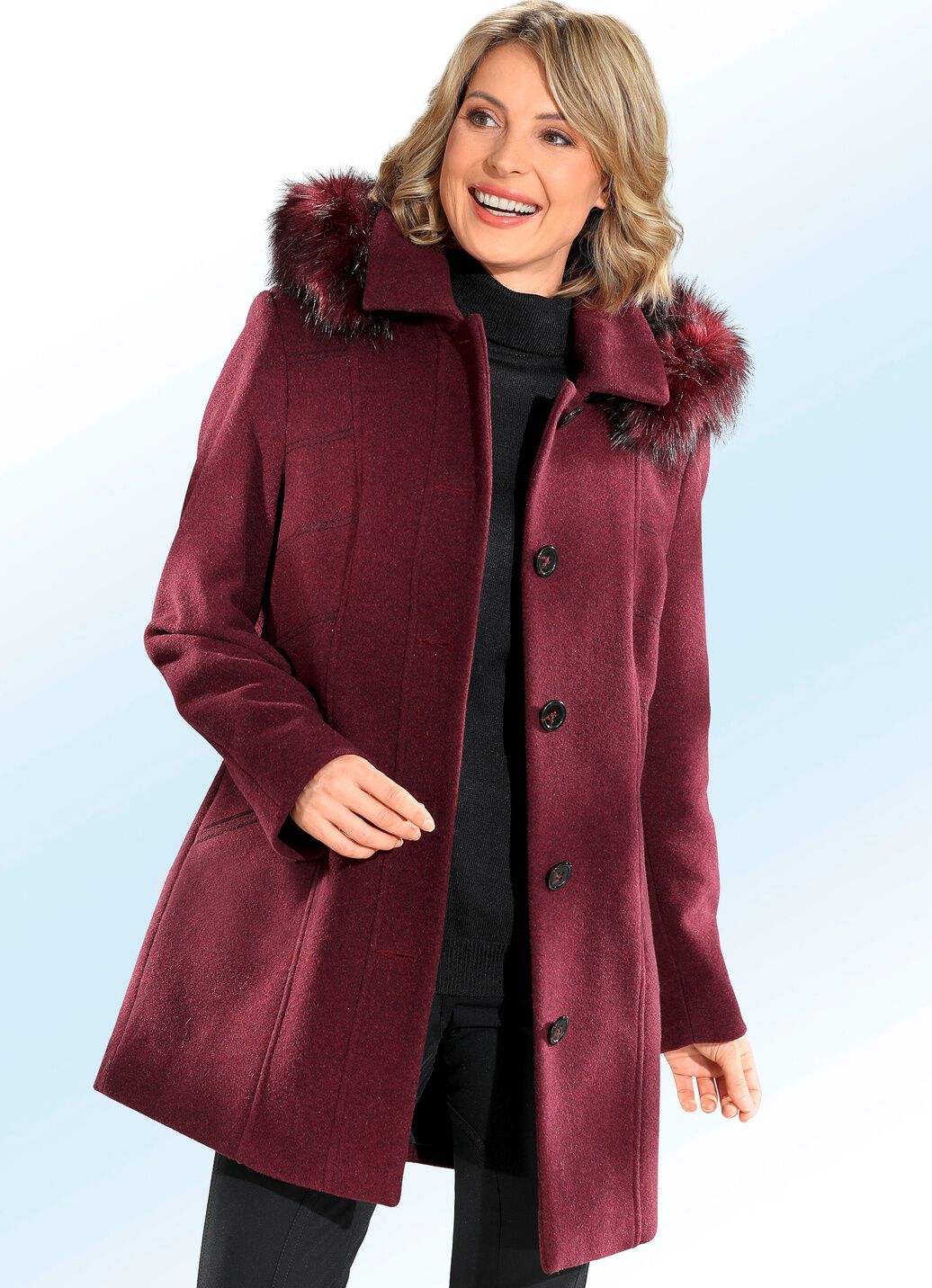 Jacke mit abnehmbarer Kapuze