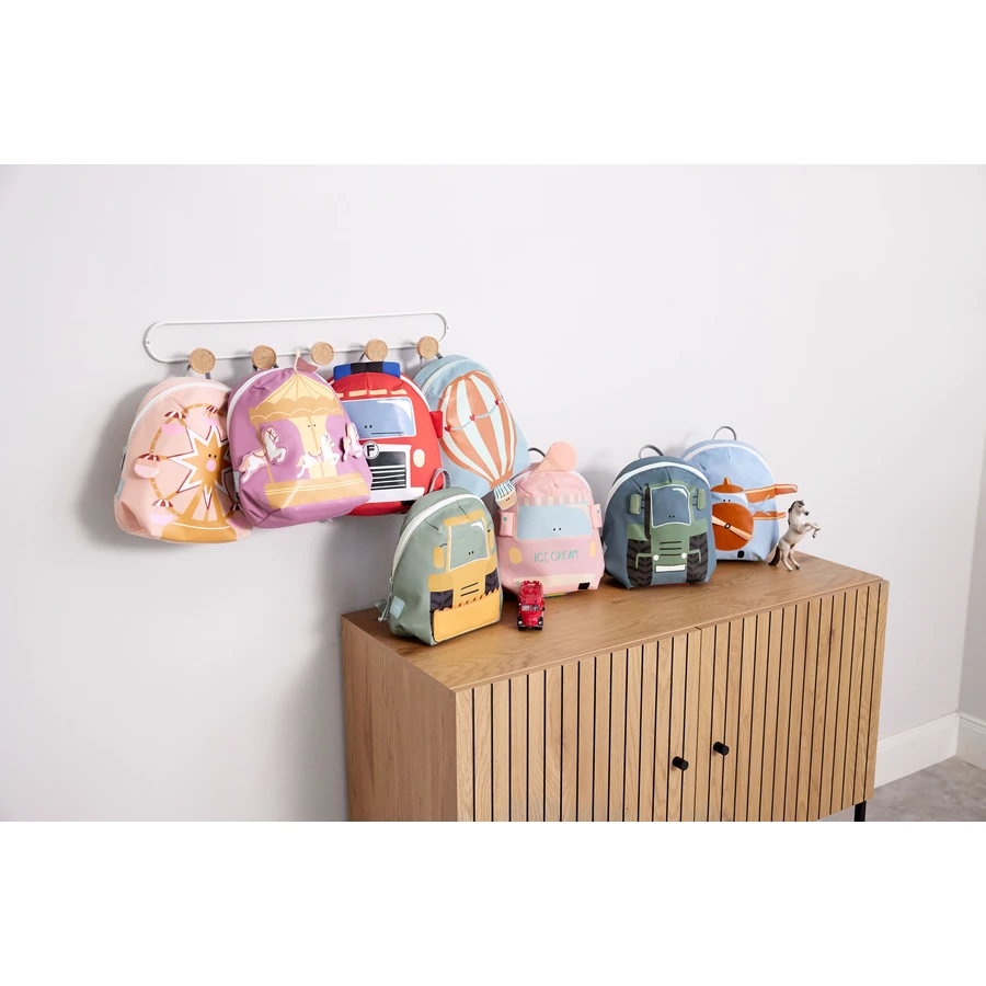 LÄSSIG Kindergartenrucksack Tiny Drivers - Bagger, Gelb