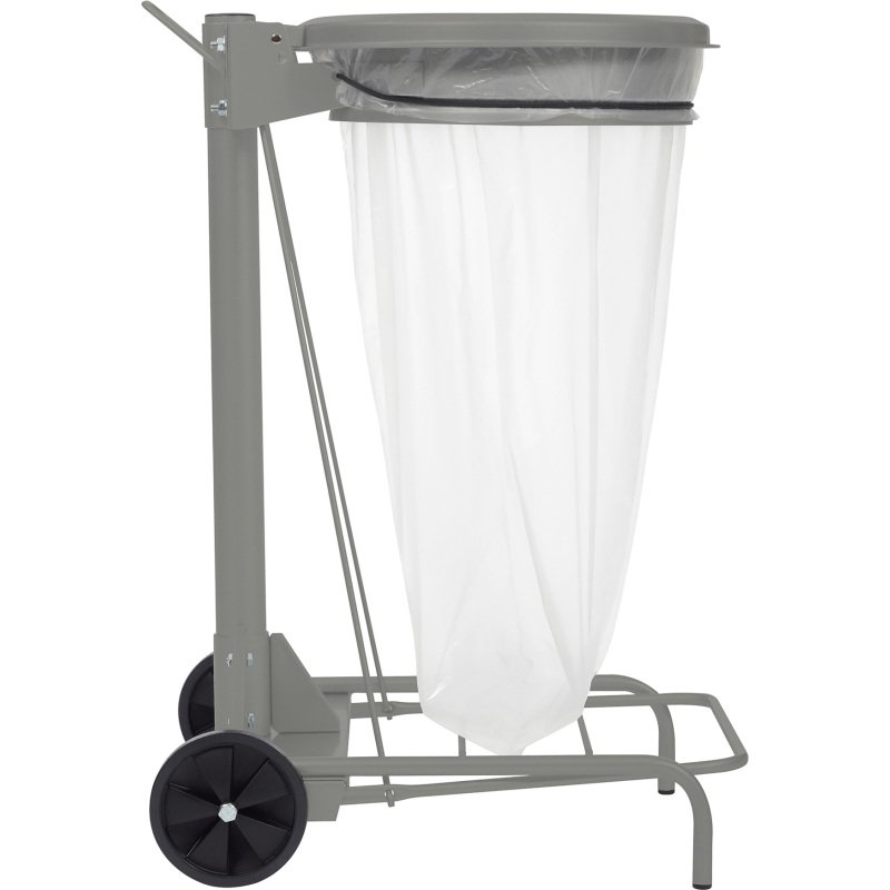 Support de sacs poubelles roulant 50 Litres Collecroule Rossignol, gris