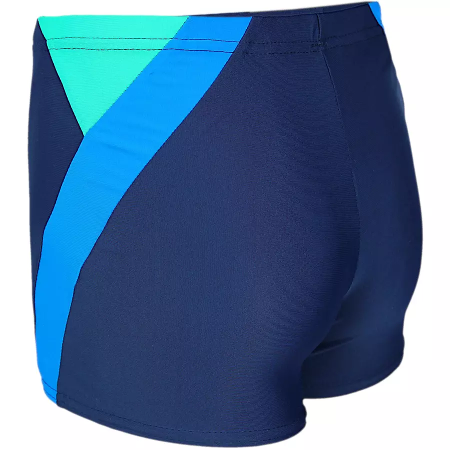 Aquarti Jungen Badehose Gestreift mit Motiven blaugrün
