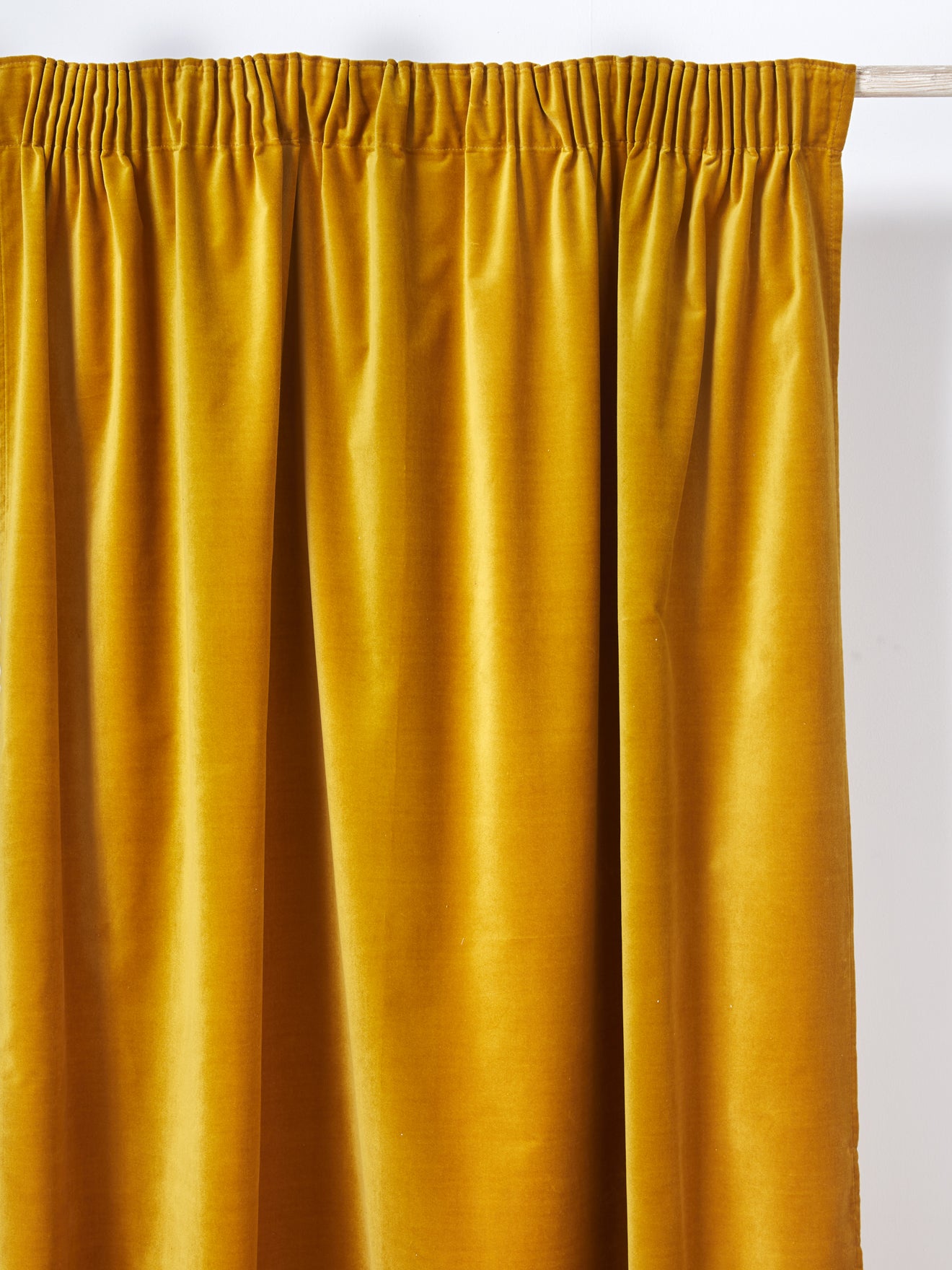 Rideau velours à ruflettes