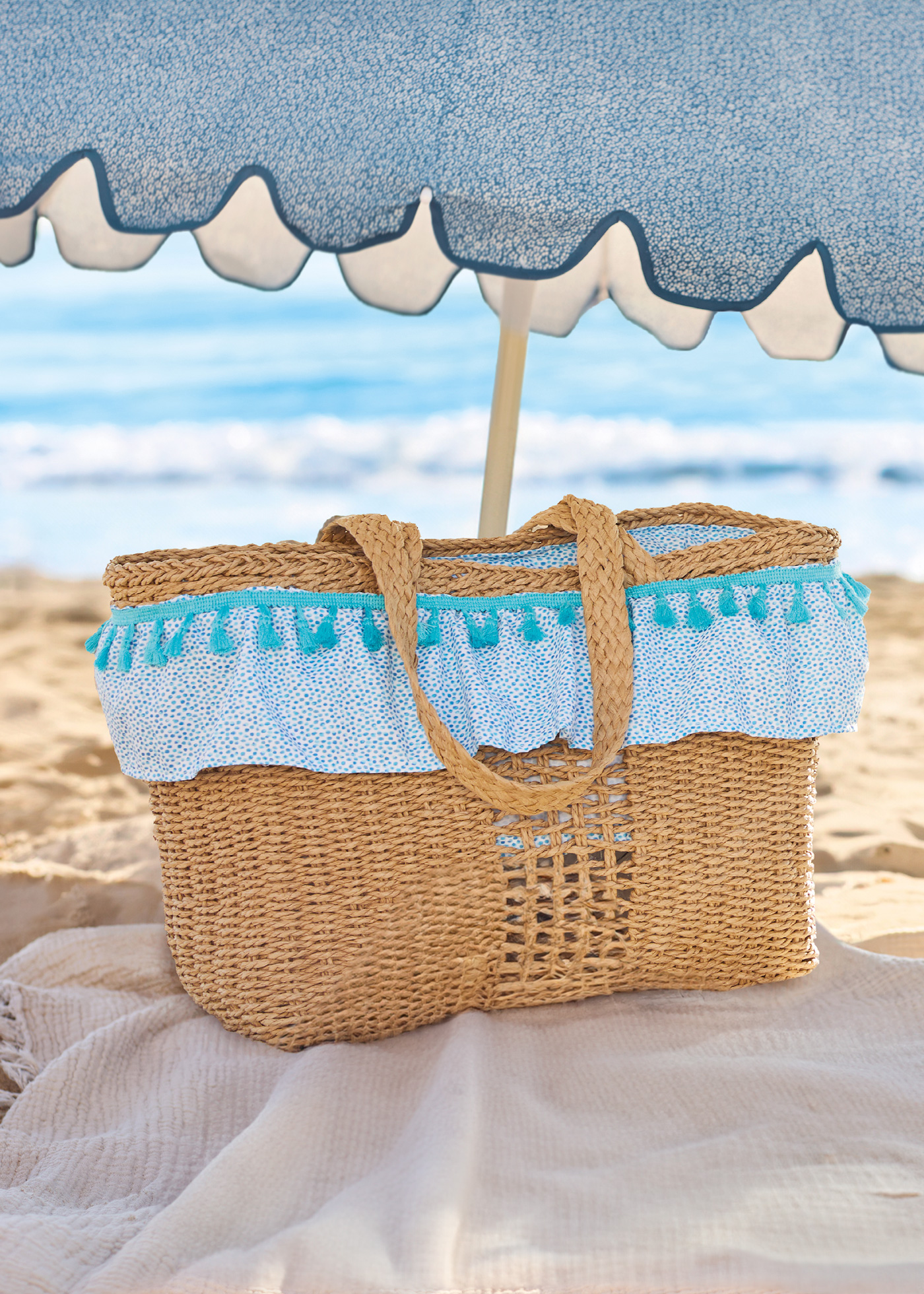 Cesta de praia para bebês