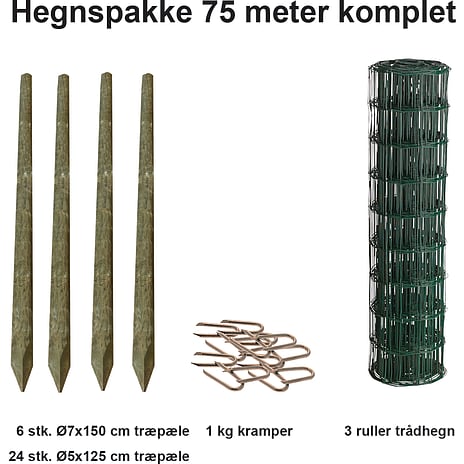 HORTUS luksus havehegnspakke - 75 meter