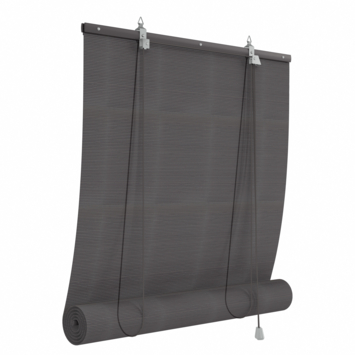 KARWEI bamboe roll-up lichtdoorlatend zwart (kleurnr. 1033) 75x130 cm (bxh)