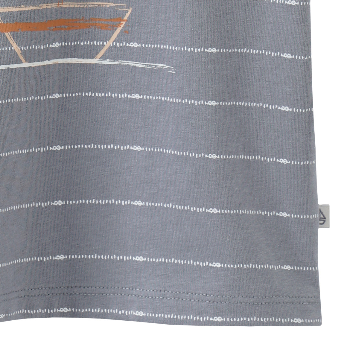 Topomini Newborn T-Shirt mit Segelboot-Print grau