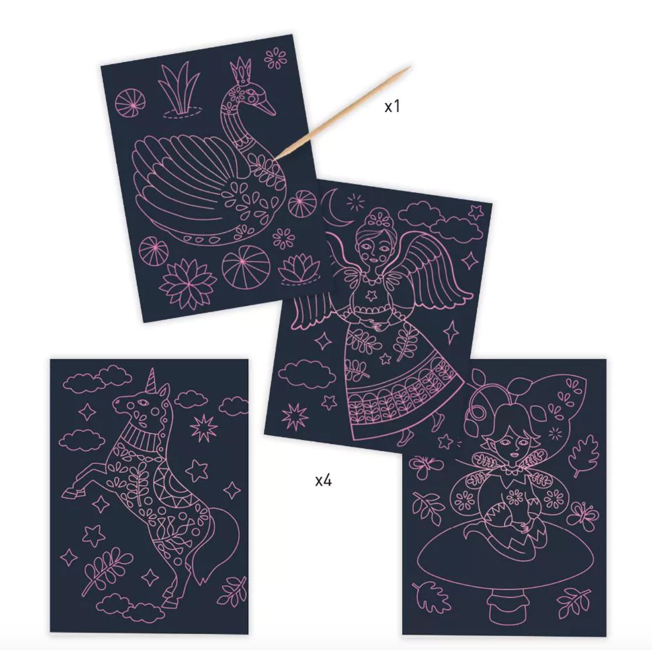 Djeco dj09715  Kraskaarten glow in the dark