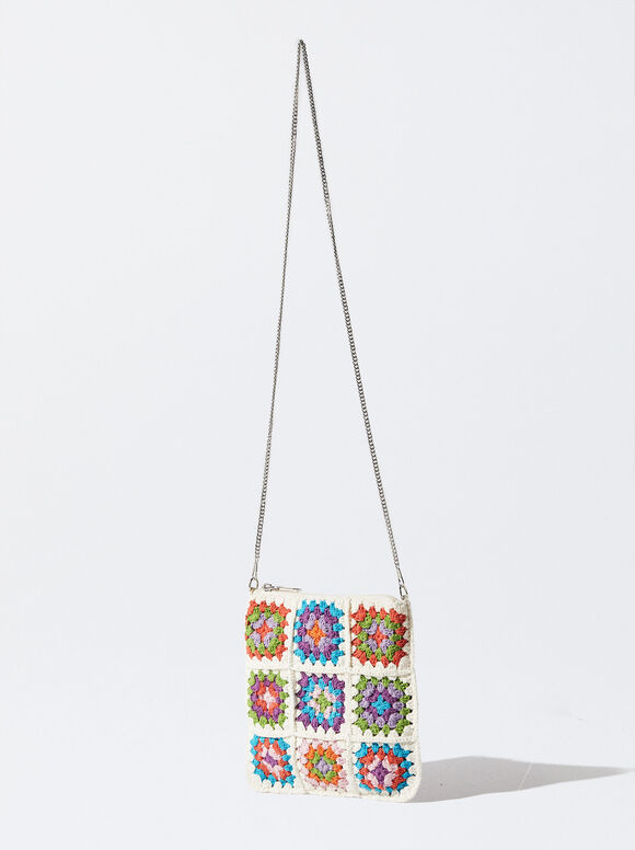 Bolsa de ombro de crochê - Branca