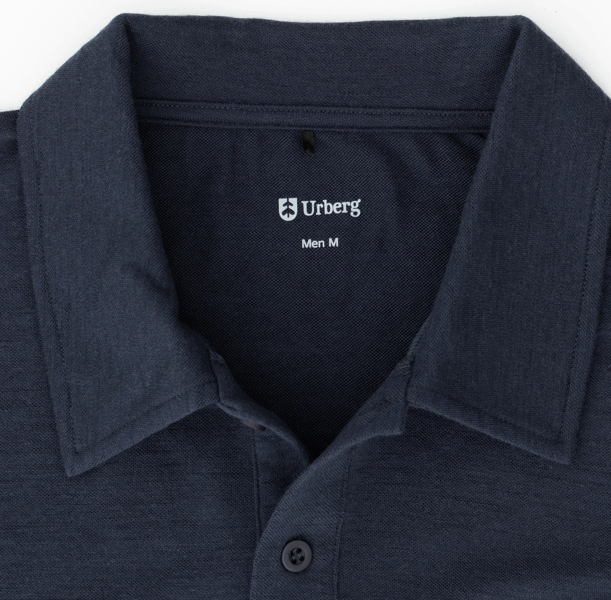 Urberg Merino Wool Polo Tee Men Blue Nights