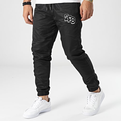 Pantalon Jogging Diamant Drapeau 2P8 Noir Blanc