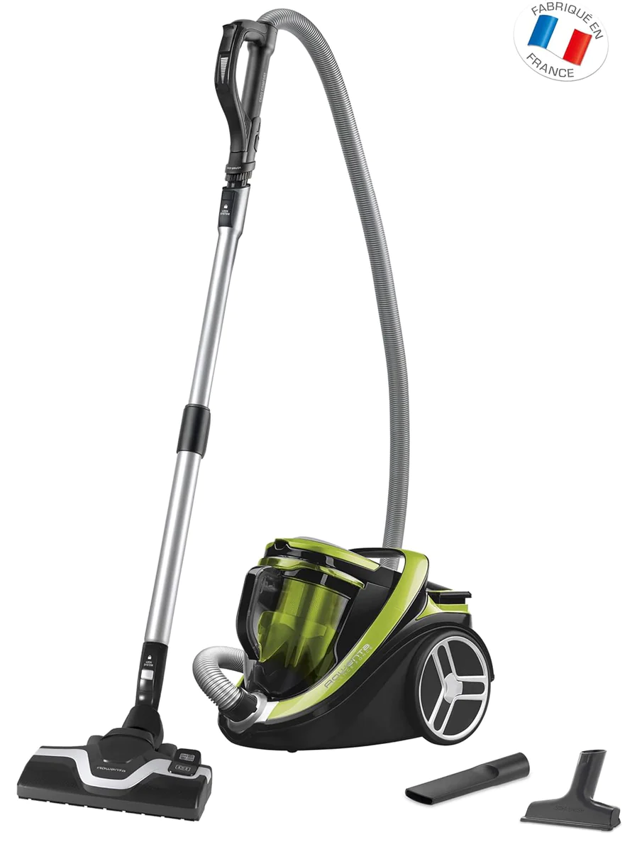 Aspirateur sans sac silence force de 2,5L 550W vert noir Rowenta