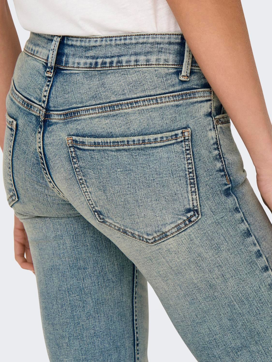 ONLTIGER Niedrige Taille Ausgestellt Jeans Medium Blue Denim