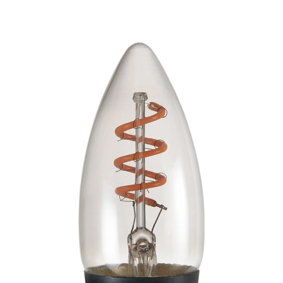 EGLO - E14 C35 spiral, røg - Varm hvid - Zigbee, Bluetooth