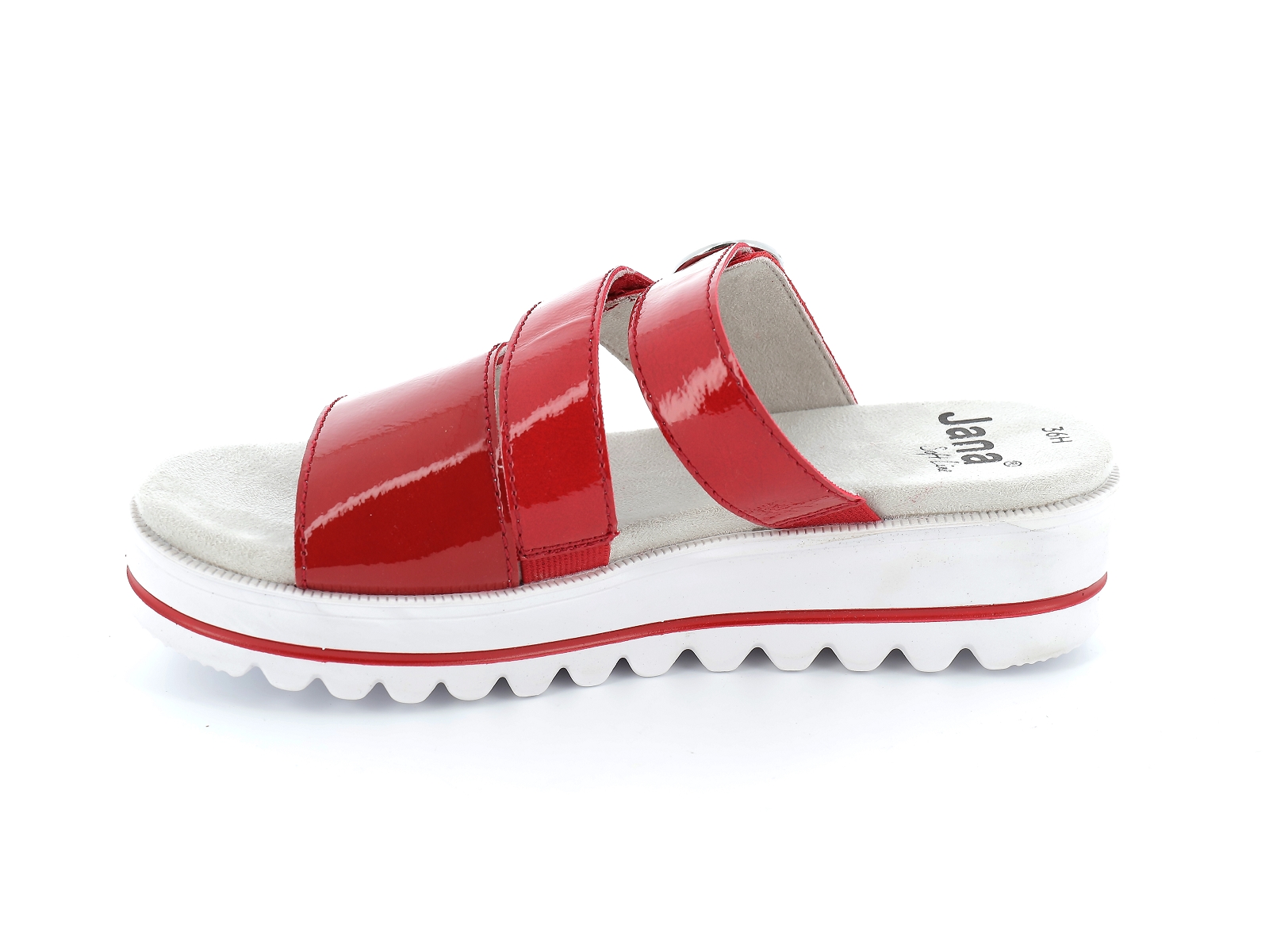 Jana  shoes-27265 Synthétique Verni Rouge