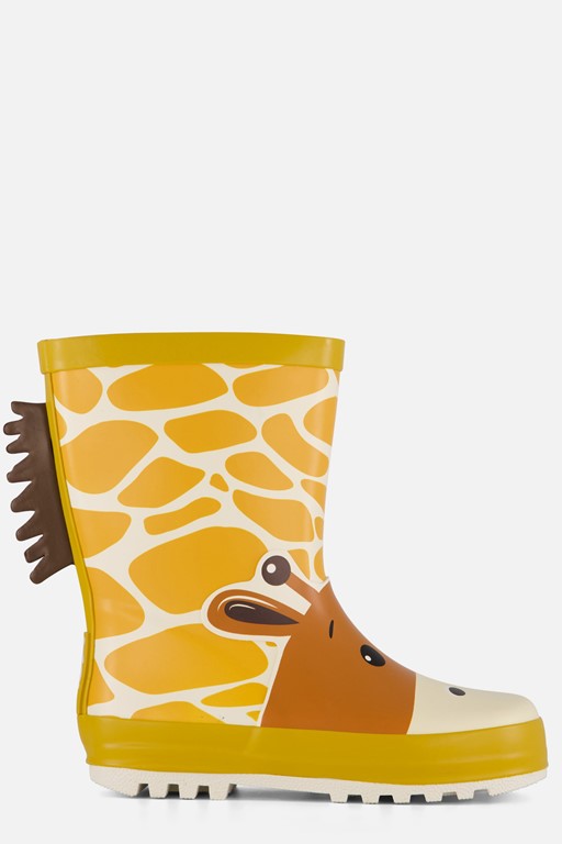 XQ Footwear 3D Giraffe Regenlaarzen oranje Rubber