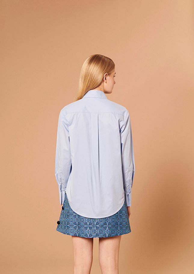 Chemise Clarencebleu ciel en popeline