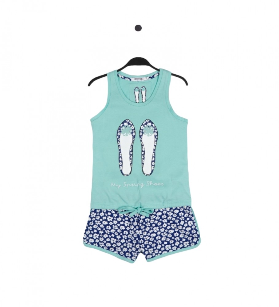 Admas Pijama My Spring Shoes verde, azul