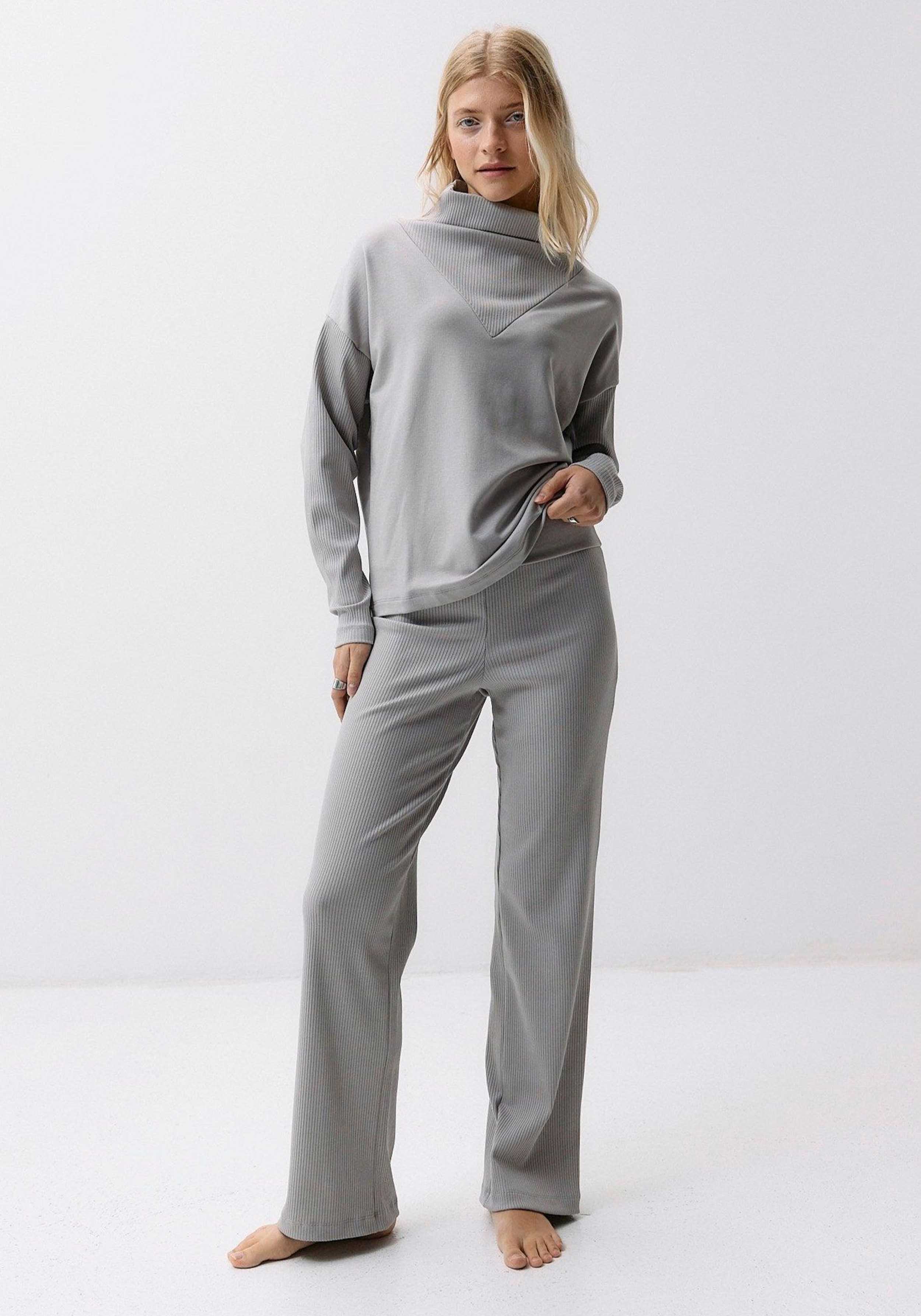Moya Kala Stoffhose Formal Rib Pants Opal Grey