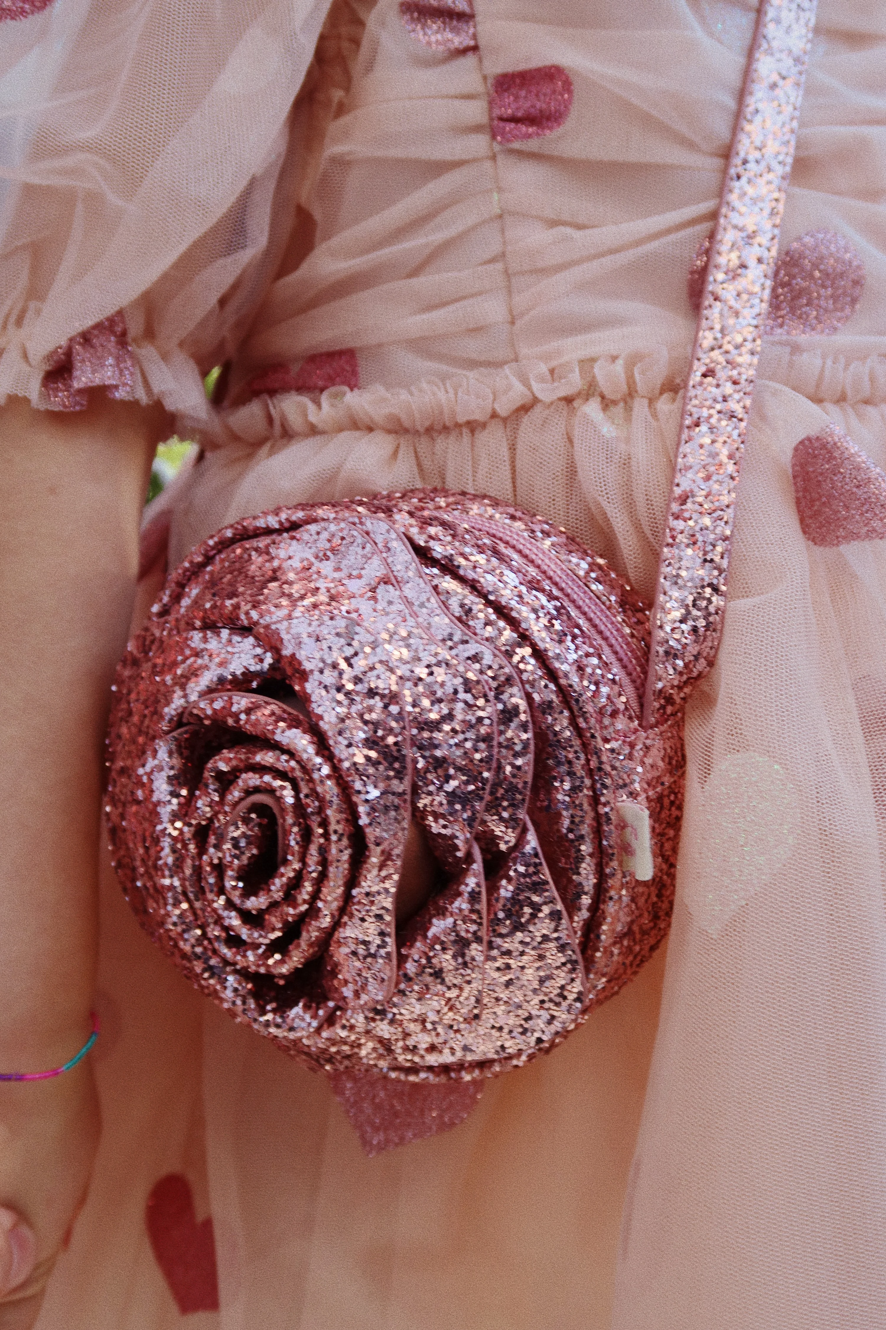 ROSE GLIMMERTASKE - glitter rose - OS