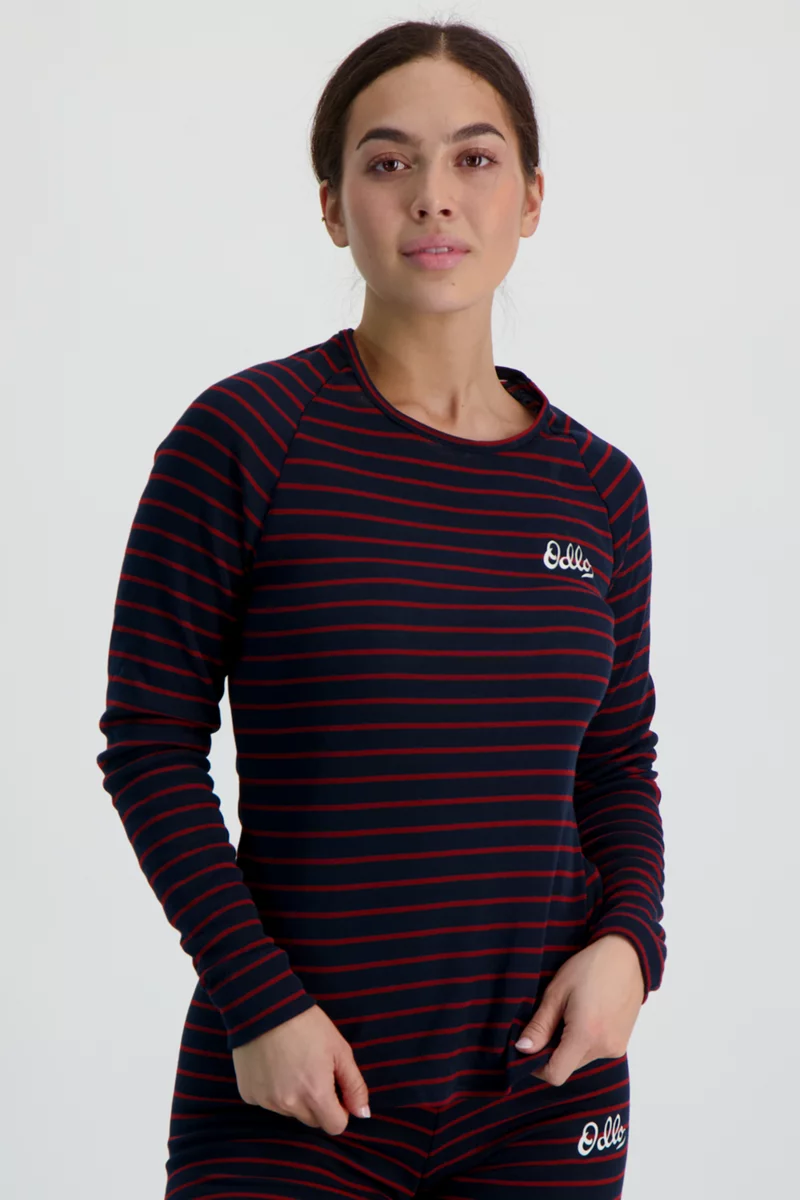 Odlo Active Warm Originals Stripe ECO Damen Thermo Longsleeve