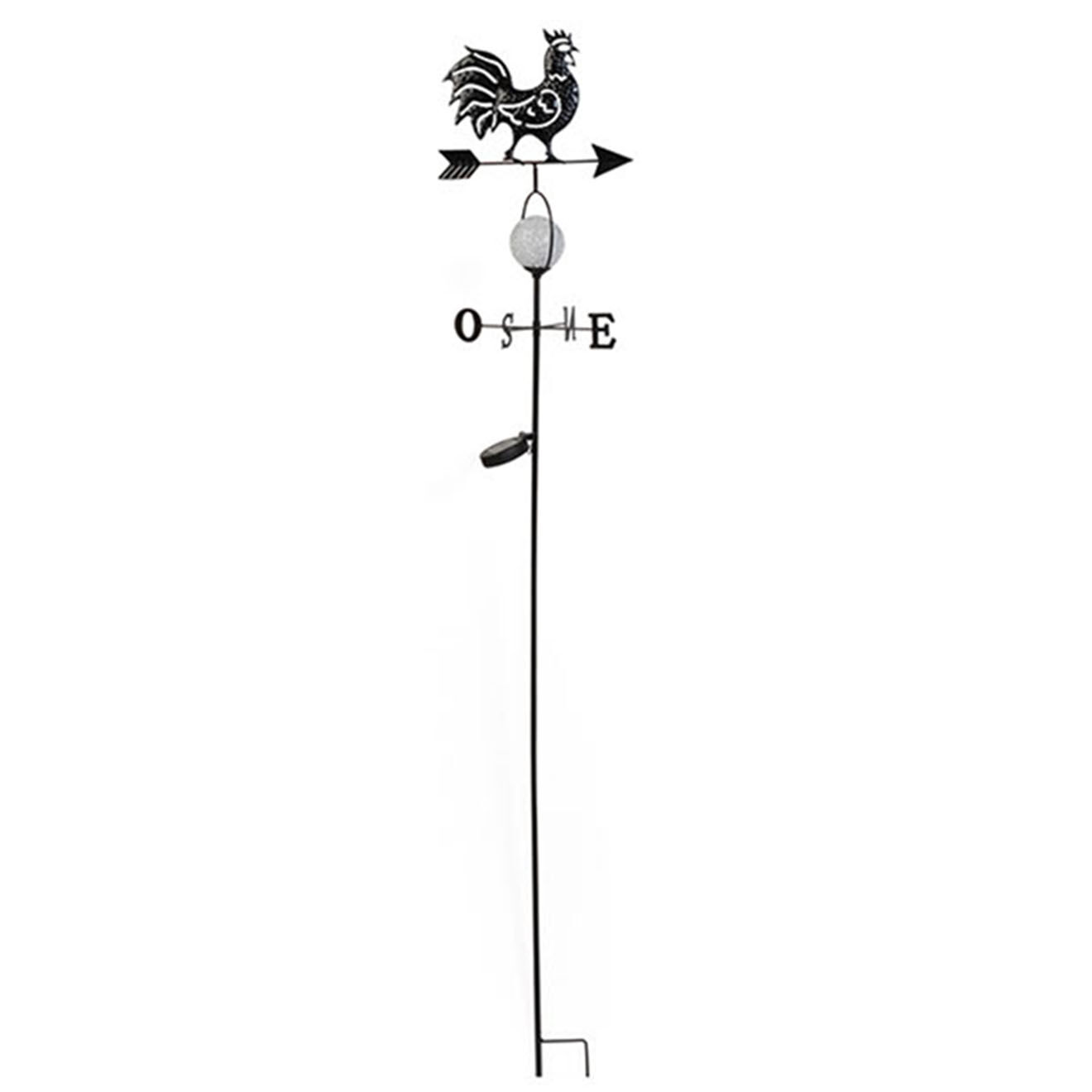 Pratik Garden Girouette solaire noire - 28x25x124.7  cm