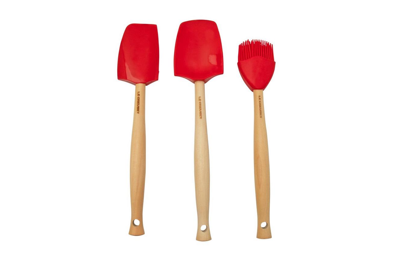 Le Creuset Premium siliconen spatelset 3-delig, kersenrood