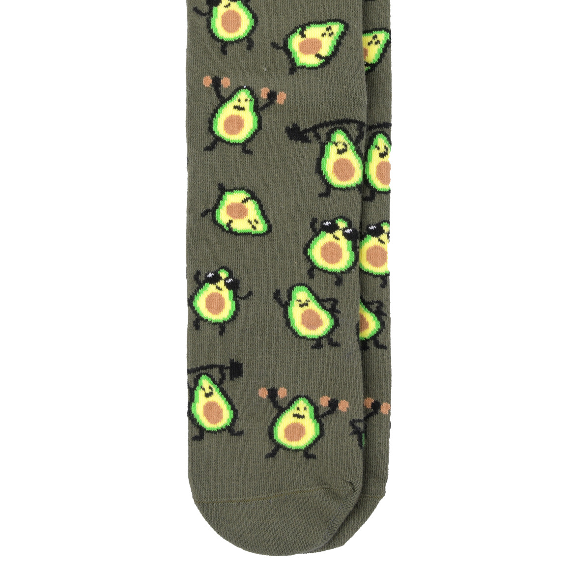 VanVaan 1 Paar Herren Socken mit Avocado-Motiven dunkelgrün